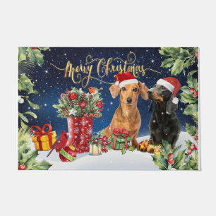 Personalized Dog Doormat, Merry Christmas Dog Doormat