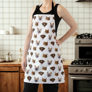 Personalized Dog Face, Dog Cat Mom Photo Gift  Apron