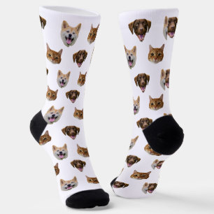 Personalized Dog Face, Dog Cat Mom Photo Gift  Socks