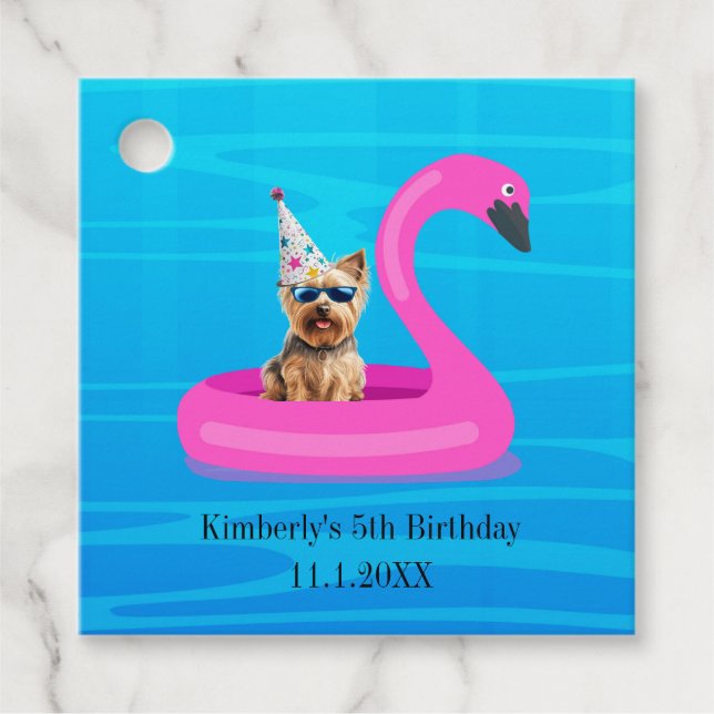 Personalized Dog Floatie Favour Tags (Front)