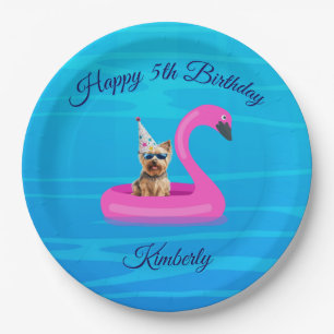 Personalized Dog Floatie Paper Plate