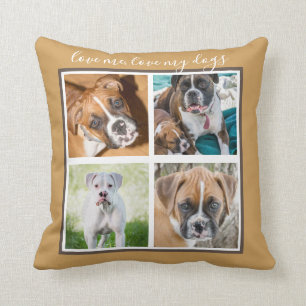 Personalized Dog Gifts -  Brown Custom Dog Photo Throw Pillow