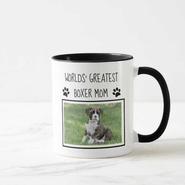 Personalized Dog Gifts - Worlds Greatest Boxer Mom Mug (Right)