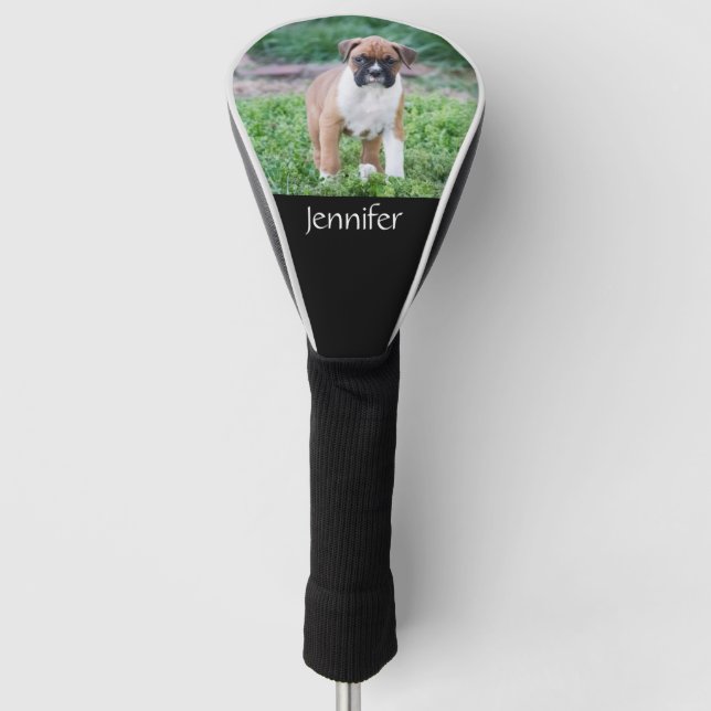 Personalized Dog Golf Club Golf Head Cover (Front)