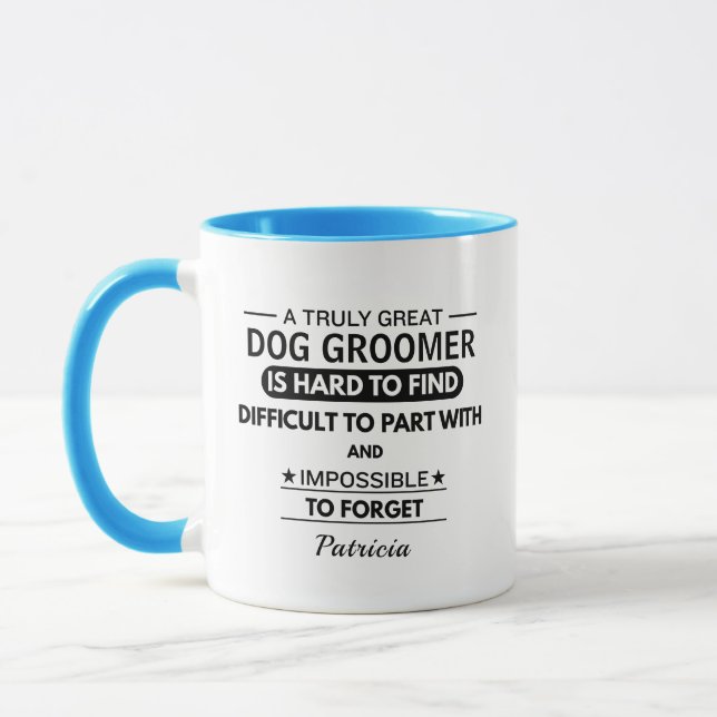 Personalized Dog Groomer Appreciation Coffee Mug (Left)