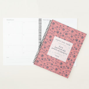 Personalized Dog Grooming Appointment Book Planner