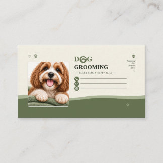 Personalized Dog Grooming Appointment Reminder Car Card
