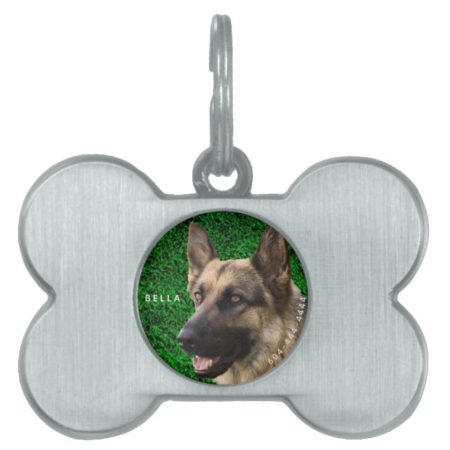 Personalized Dog ID Tag | Custom Dog Bone Design (Front)