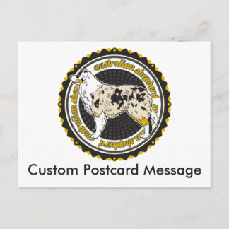 Personalized Dog Lover Australian Shepherd Breed Postcard