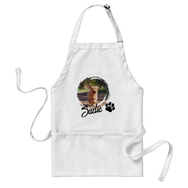 Personalized Dog Lover Gift - Custom Photo & Name Standard Apron (Front)