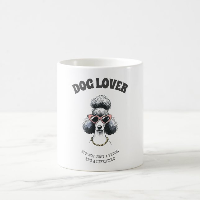 Personalized Dog Lover Mug – Editable Funny Poodle (Center)