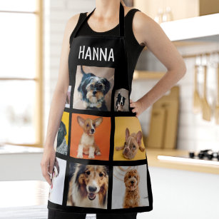 Personalized Dog Lover Photo Collage Name Apron