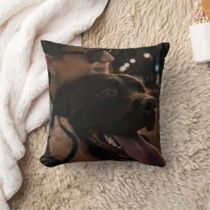 Personalized Dog Lover Photo Gift Throw Pillow