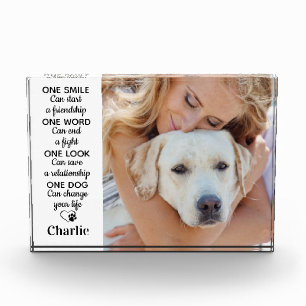 Personalized Dog Lover Quote Keepsake Pet Photo Block