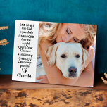 Personalized Dog Lover Quote Keepsake Pet Photo Plaque<br><div class="desc">Celebrate your best friend and cherish those precious memories with a custom unique dog lover keepsake photo plaque in a modern white design . This unique pet dog photo keepsake plaque is the perfect gift for yourself, family or friends to honour your best dog or as a pet memorial. Quote...</div>