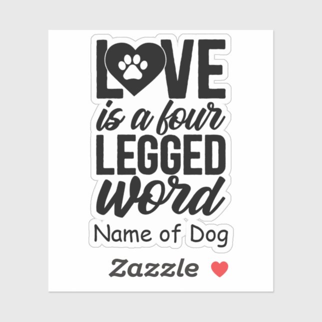 Personalized Dog Lover Sticker | Pet Lover Sticker (Sheet)