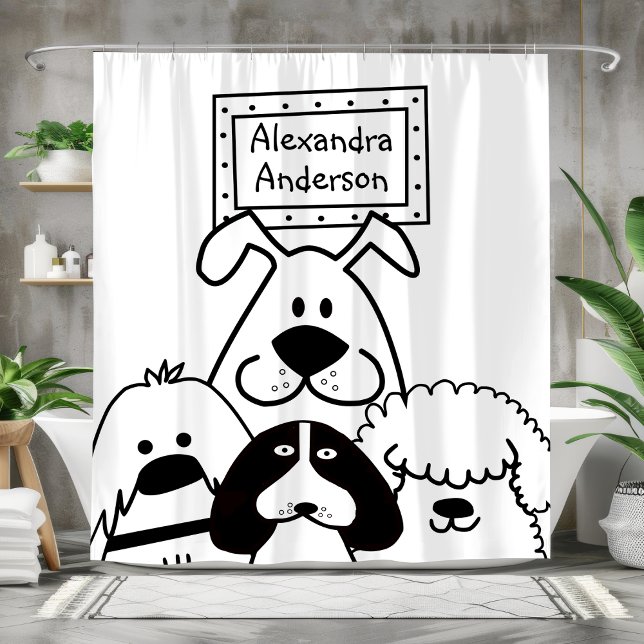 Personalized Dog Lover's (Personalized Dog Lover's Shower Curtain)