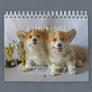 Personalized Dog Lovers 2026 Photo Calendar
