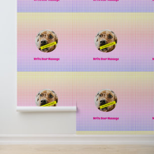 Personalized Dog Lover's Delight: Custom Message Wallpaper