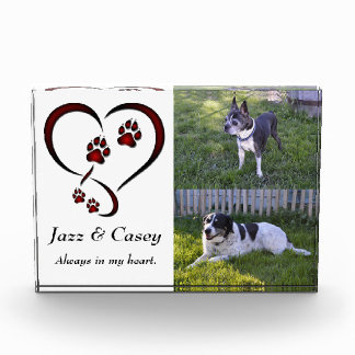 Personalized Dog Lovers Photo Block - Red