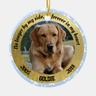 Personalized Dog Memorial Christmas Ceramic Ornament