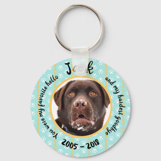 Personalized Dog Memorial Keychain (Front)