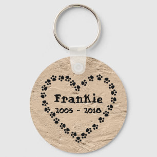 Personalized Dog Memorial Keychain