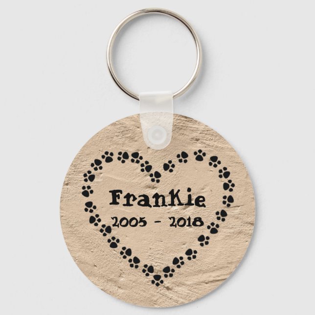 Personalized Dog Memorial Keychain (Front)