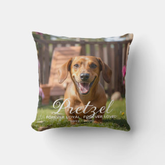Personalized Dog Memorial Pet Loss  Throw Pillow