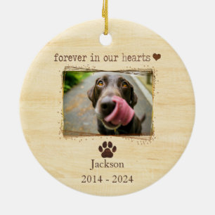 Personalized Dog Memorial Photo Ceramic Ornament