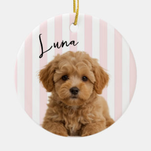 Personalized Dog Memorial Photo Ceramic Ornament