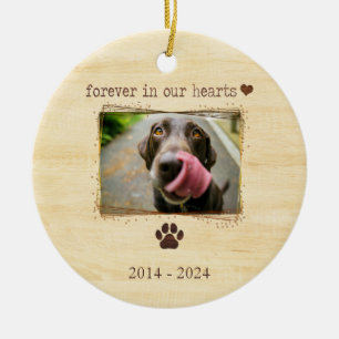Personalized Dog Memorial Photo Ceramic Ornament