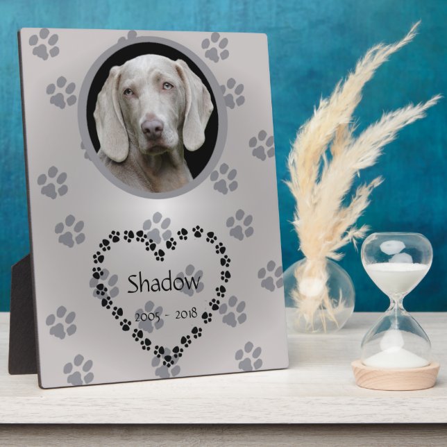 Personalized Dog Memorial Plaque (Side)