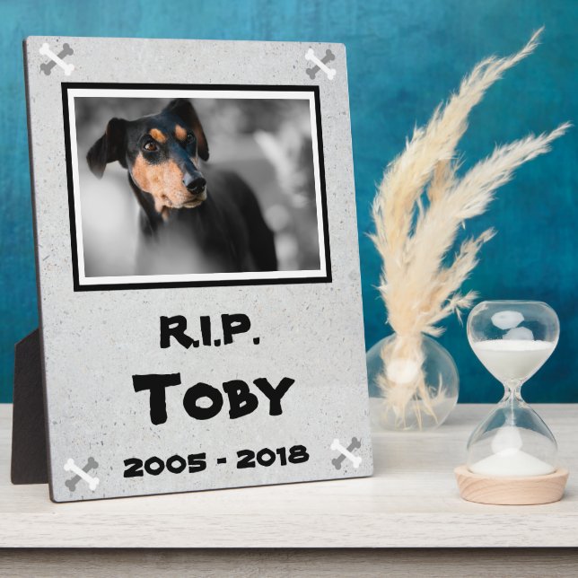 Personalized Dog Memorial Plaque (Side)