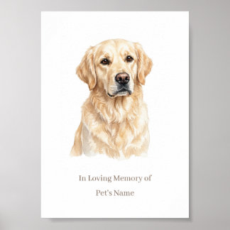 Personalized Dog Memorial Portrait Print with Edit