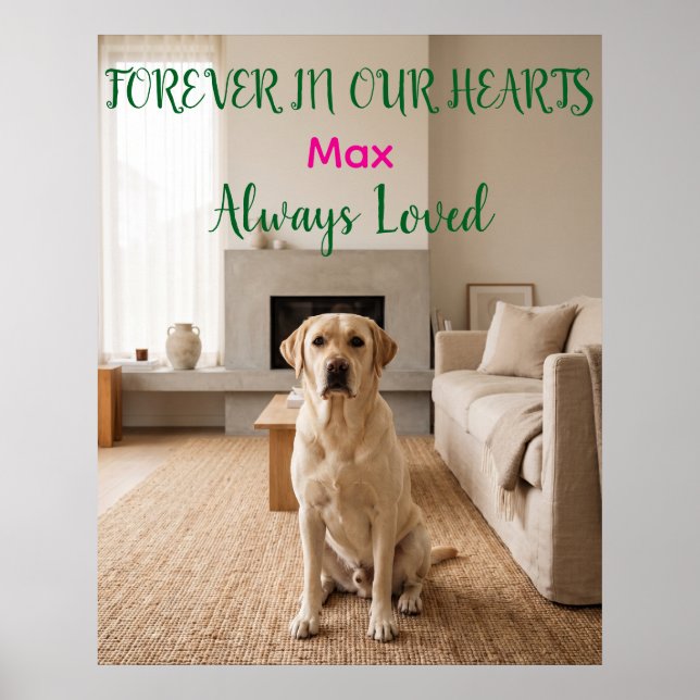 Personalized Dog Memorial Poster (Front)
