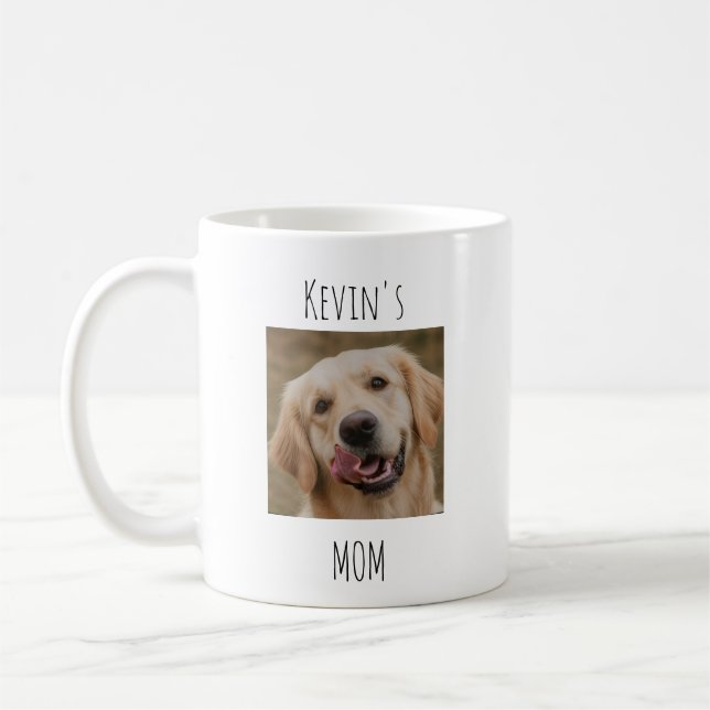 Personalized Dog Mom 2 Photo Mug | Custom Gift (Left)