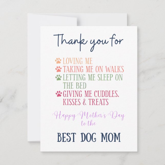 personalized Dog Mom Card (Front)