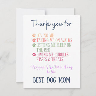 personalized Dog Mom Card