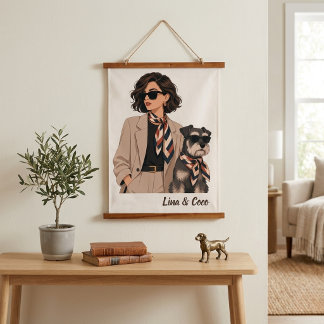 "Personalized Dog Mom Gift" "Custom Pet Owner  Hanging Tapestry