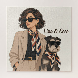 "Personalized Dog Mom Gift" "Custom Pet Owner  Jigsaw Puzzle