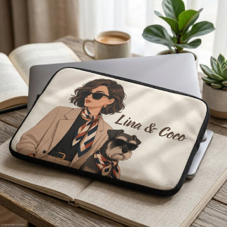 "Personalized Dog Mom Gift" "Custom Pet Owner  Laptop Sleeve