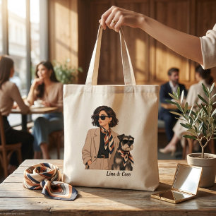 "Personalized Dog Mom Gift" "Custom Pet Owner  Tote Bag