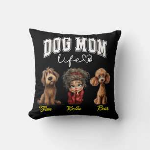 Personalized Dog Mom – Happy Mother’s Day Throw Pillow