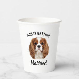 Personalized Dog Mom Is Getting Married Wedding Paper Cups