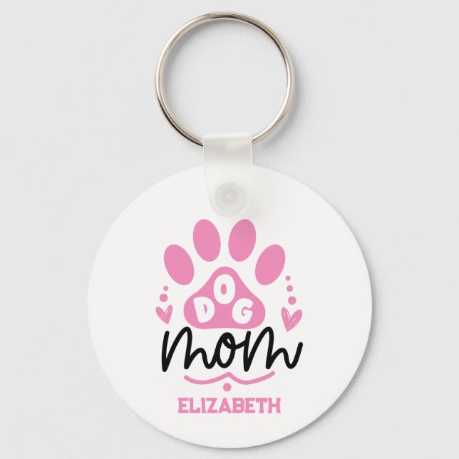 Personalized Dog Mom - Mother's Day Keychain (Front)