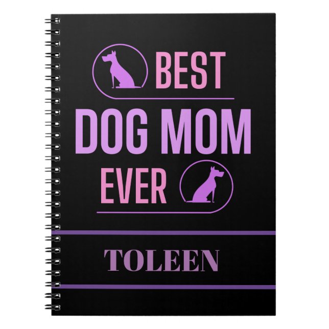 Personalized Dog Mom                Notebook (Front)