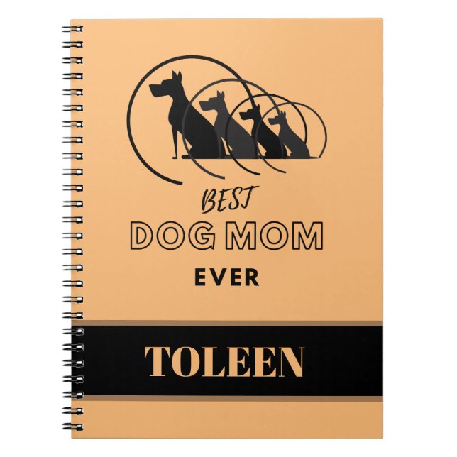Personalized Dog Mom                Notebook (Front)
