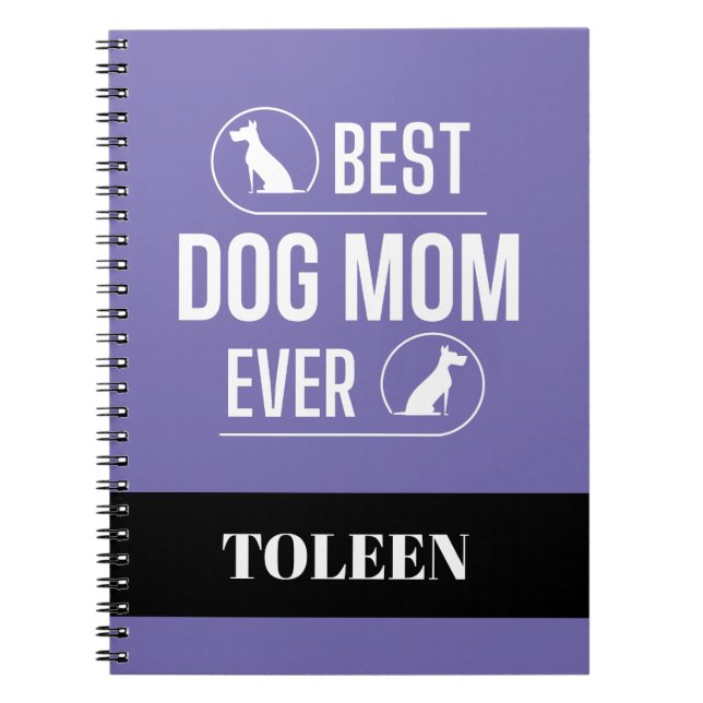 Personalized Dog Mom                Notebook (Front)