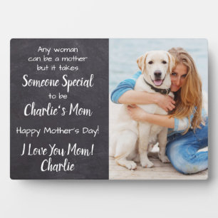Personalized Dog Mom Pet Photo Mother's Day Plaque